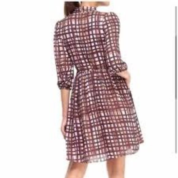 Gal Meets Glam Lindsay Painted Windowpane Dress size 4 - Picture 2 of 7